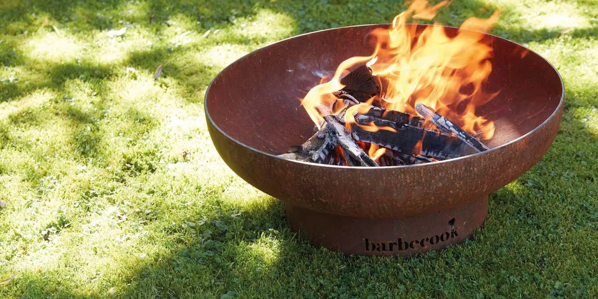 Braseiro de jardim a lenha - CLASSIC SQUADRA - BARBECOOK - em aço laqueado / quadrado / cinza Braseiro de jardim a lenha - CLASSIC SQUADRA - BARBECOOK - em aço laqueado / quadrado / cinza