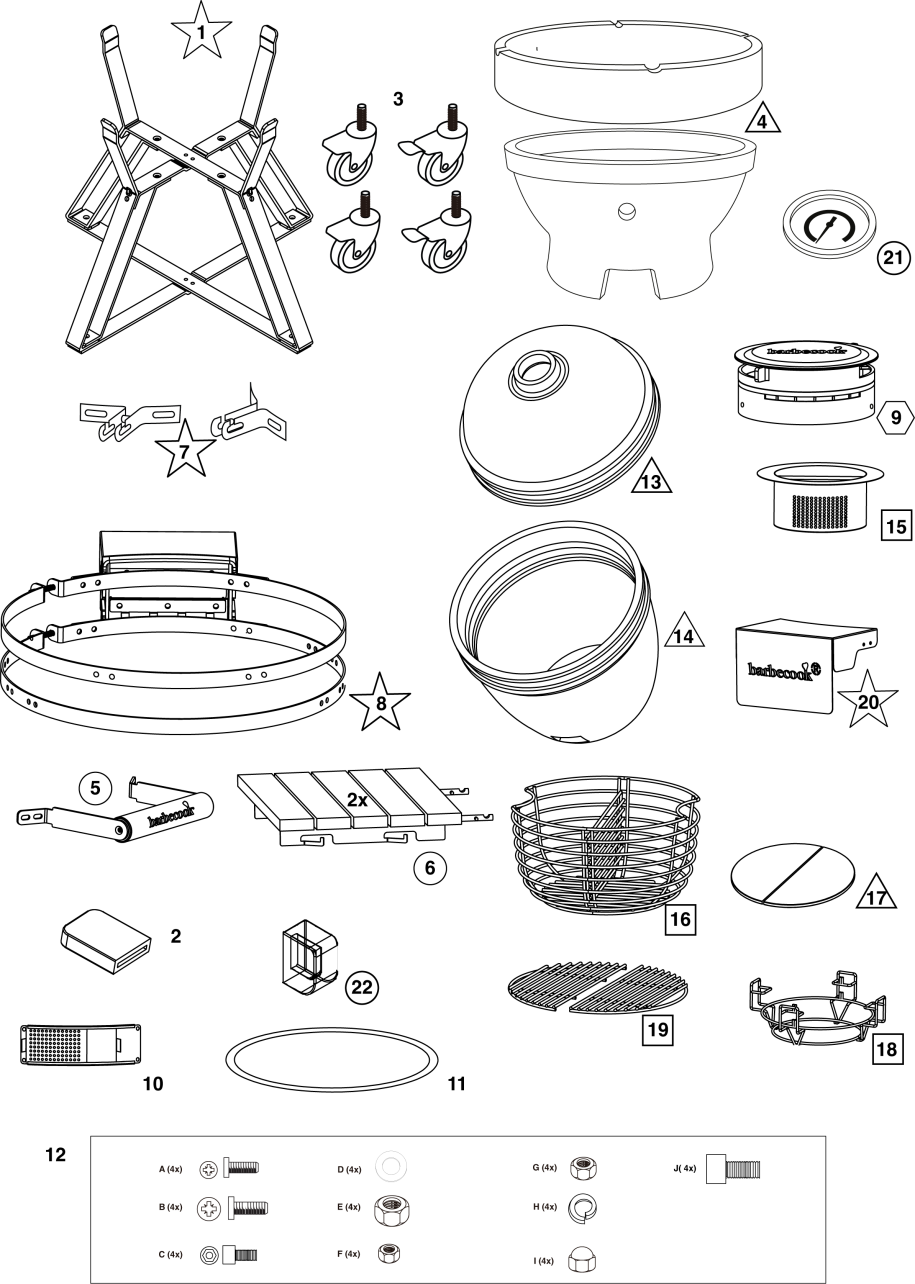 Spare parts Kamal 2.0Large Schwarz Matt