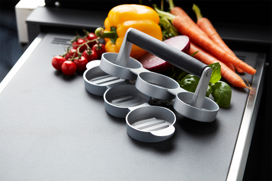 Mini hamburgerpers voor 3 hamburgers