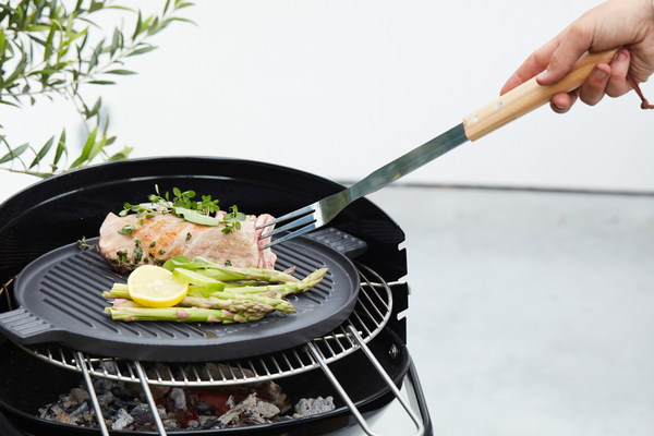 Verdelook Set 3 Ustensiles Barbecue Avec Manche Bois – Pince, Pelle, Fourchette En Inox Alimentaire Robuste