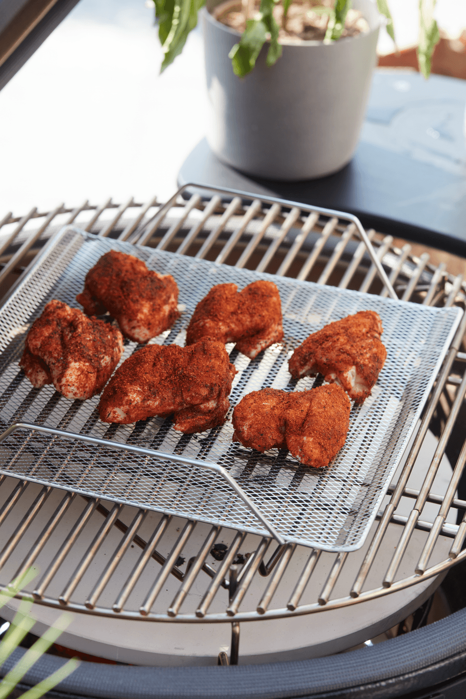 Stainless steel grill topper